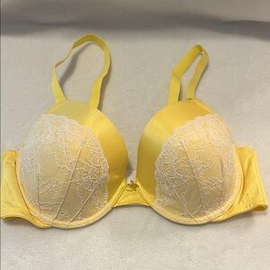 Elegant Yellow Lace Women's Bra (E)